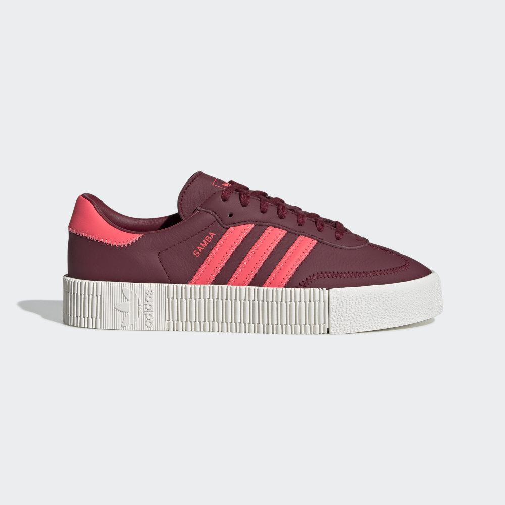Adidas SAMBAROSE Hrvatska - Ženske Originals - Bordo/Crvene/Bijele (YVKULO540)